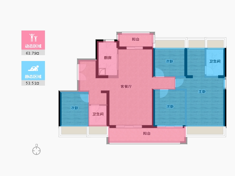 广东省-深圳市-都市花园-114.40-户型库-动静分区