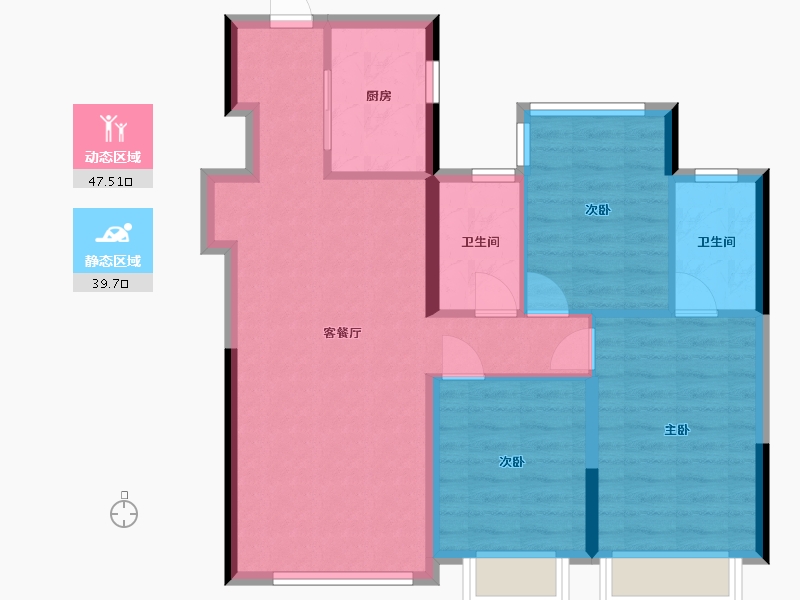 陕西省-西安市-绿城西安拾光屿-78.26-户型库-动静分区