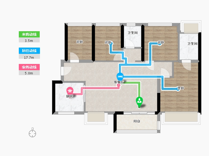 广东省-深圳市-坪山城投·鸿鹄里-77.44-户型库-动静线