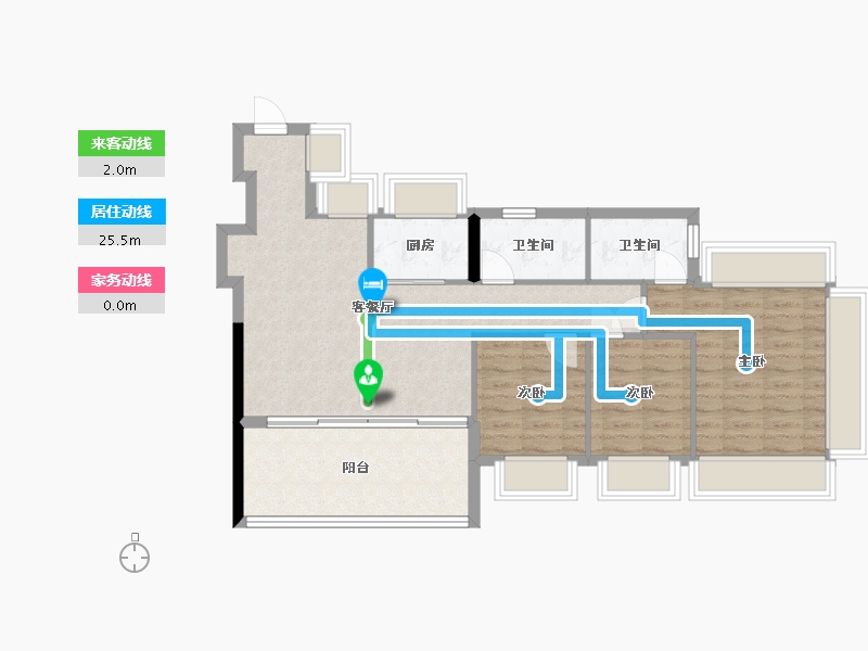 广东省-珠海市-华发琴澳新城·悦玺-82.87-户型库-动静线