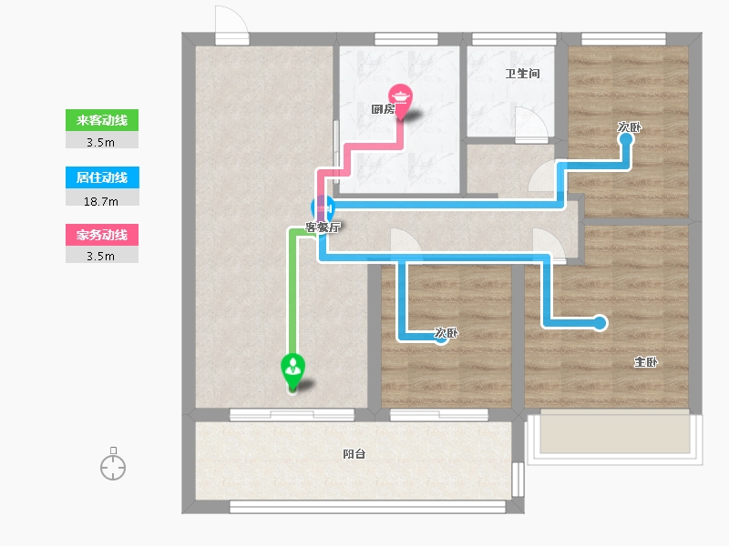 江苏省-南京市-保利荷雨瑧悦-71.11-户型库-动静线