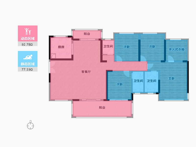 广西壮族自治区-贵港市-华盈壹品江山-131.76-户型库-动静分区