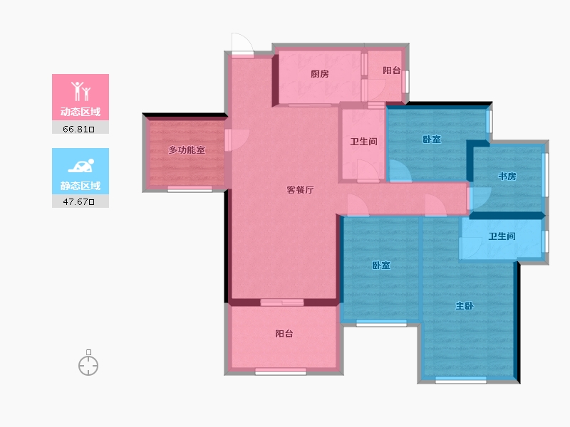 广东省-湛江市-达智·佳境花园-101.90-户型库-动静分区