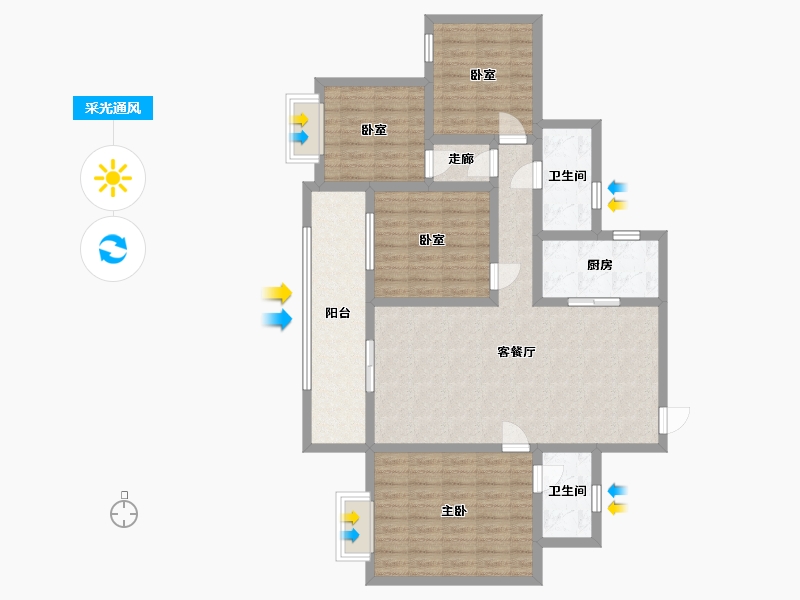 广西壮族自治区-百色市-中泽滨江明珠-112.00-户型库-采光通风