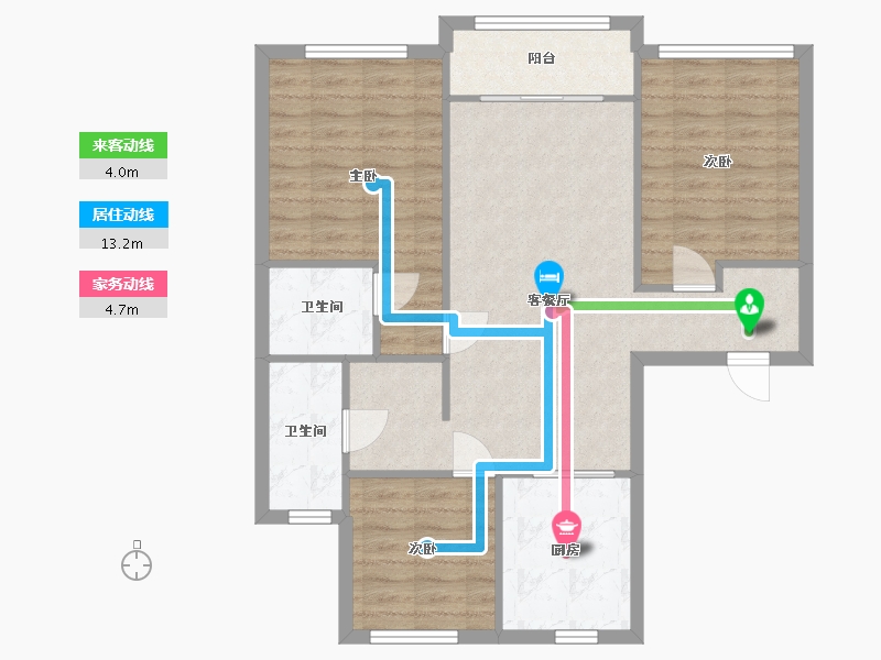 黑龙江省-哈尔滨市-黄浦公馆-1期-83.30-户型库-动静线