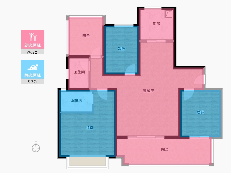 广东省-汕头市-润溪府-108.00-户型库-动静分区