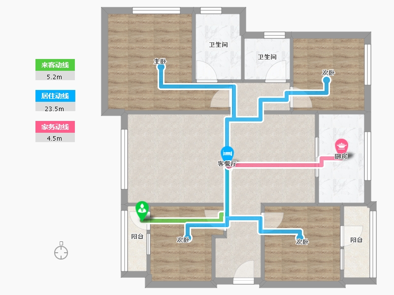 四川省-成都市-万科魅力之城-四期-60.00-户型库-动静线