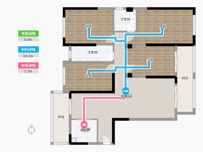 福建省-莆田市-苍口小区-140.78-户型库-动静线