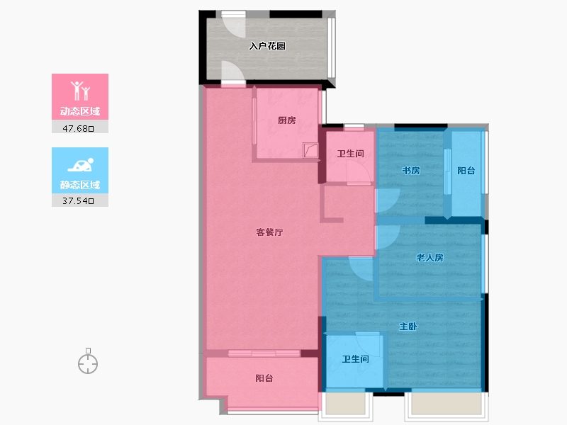 广东省-广州市-保利天汇-82.40-户型库-动静分区