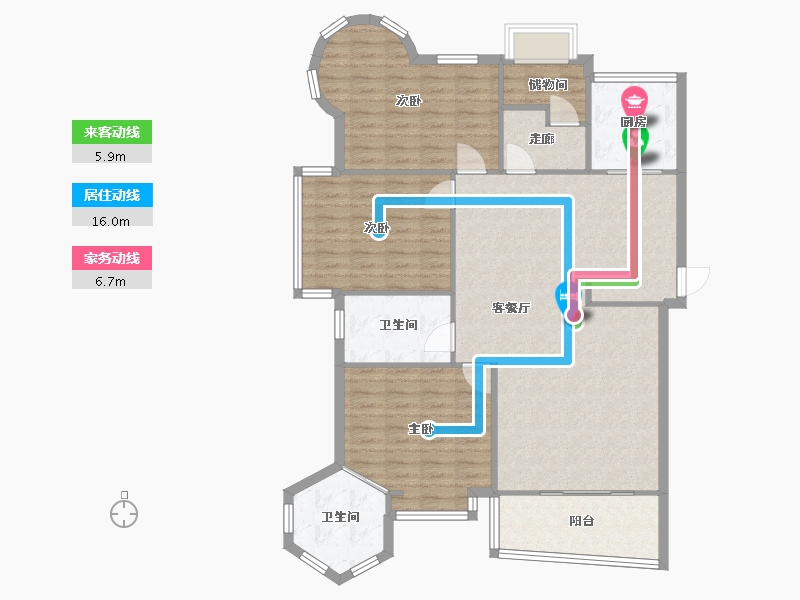 河南省-郑州市-亚星盛世家园-130.00-户型库-动静线