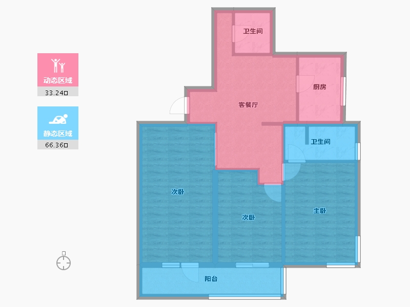 北京-北京市-定慧东里-80.00-户型库-动静分区