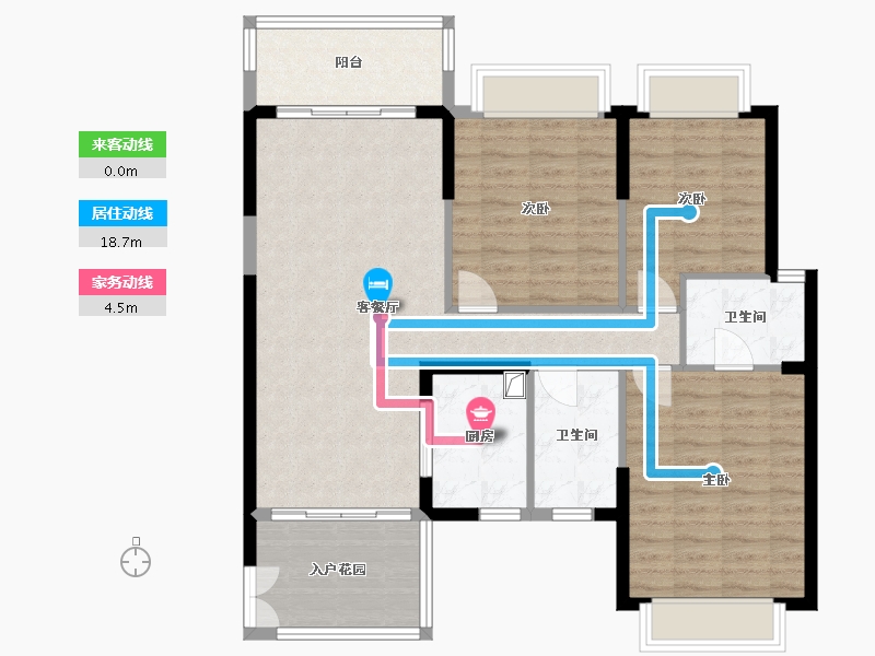 海南省-海口市-五源河公寓三期G区项目-103.00-户型库-动静线