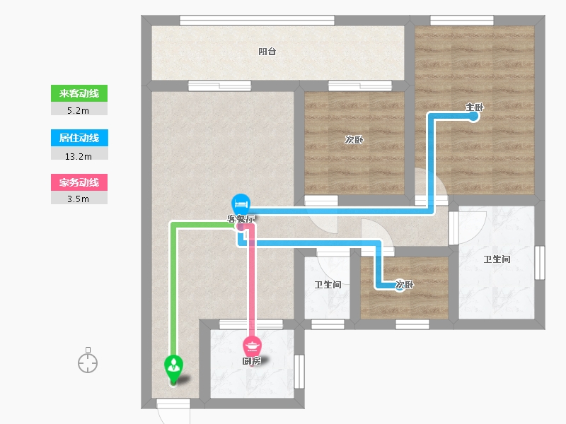 江苏省-盐城市-绿地香港新天地-90.28-户型库-动静线