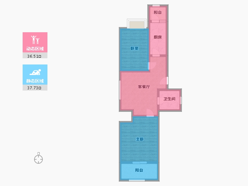 北京-北京市-六合园-65.32-户型库-动静分区