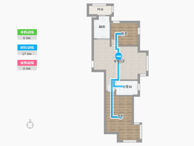 辽宁省-沈阳市-果舍添香-二期-61.00-户型库-动静线