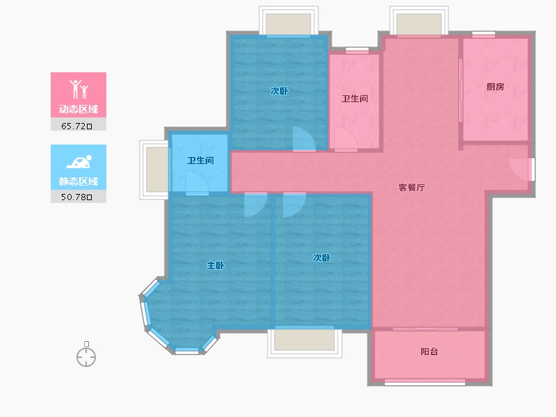 江苏省-苏州市-淞泽家园-八区-117.00-户型库-动静分区