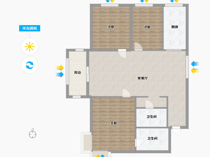 福建省-莆田市-新港桥小区-123.20-户型库-采光通风