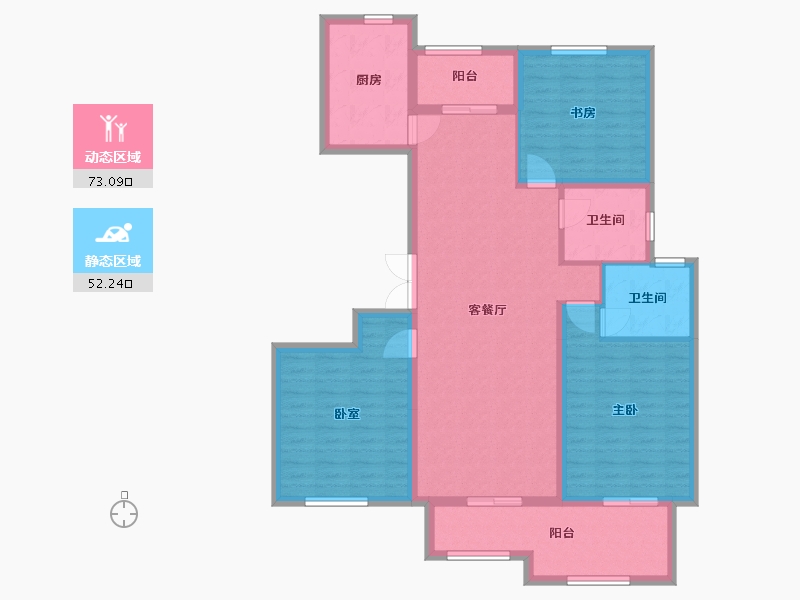 海南省-海口市-佳元江畔人家-119.19-户型库-动静分区