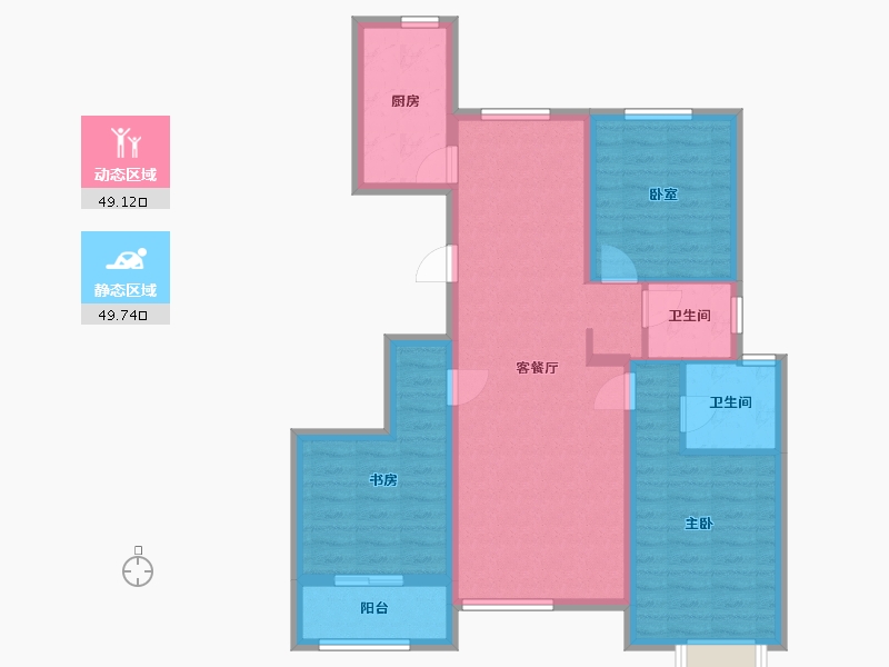 河北省-沧州市-瀛安家苑-103.20-户型库-动静分区