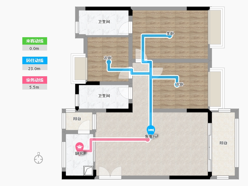 四川省-成都市-悠泊屿二期-100.71-户型库-动静线