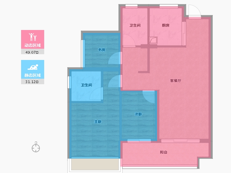 广东省-广州市-星汇云城-80.00-户型库-动静分区