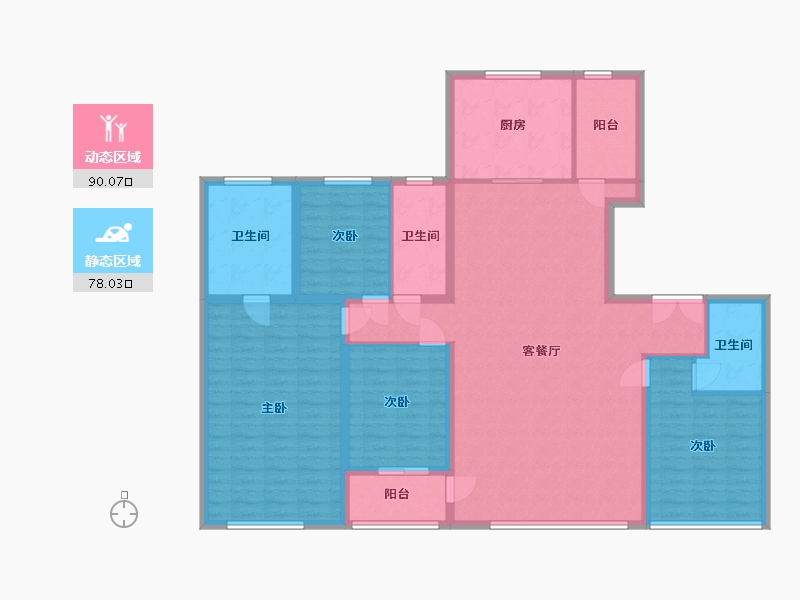 浙江省-宁波市-维科大家逸庐-152.78-户型库-动静分区