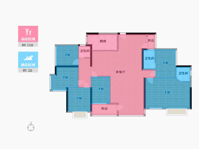 广东省-惠州市-昊翔源壹城峰荟-151.20-户型库-动静分区