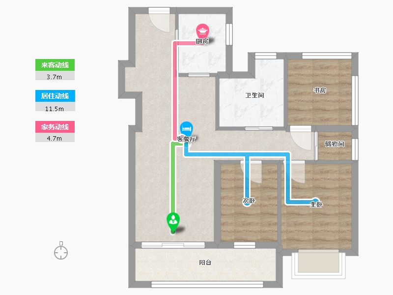 广东省-深圳市-信城缙华府-65.60-户型库-动静线