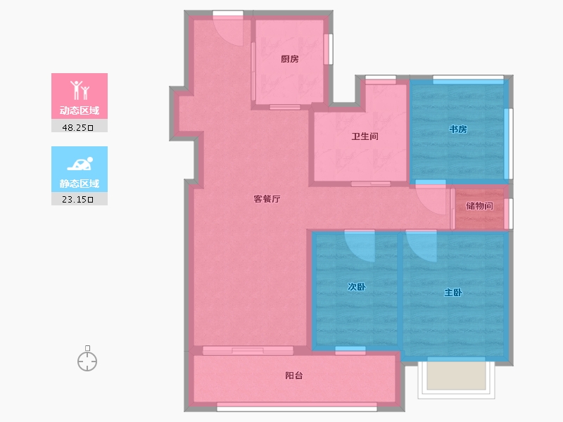 广东省-深圳市-信城缙华府-65.60-户型库-动静分区