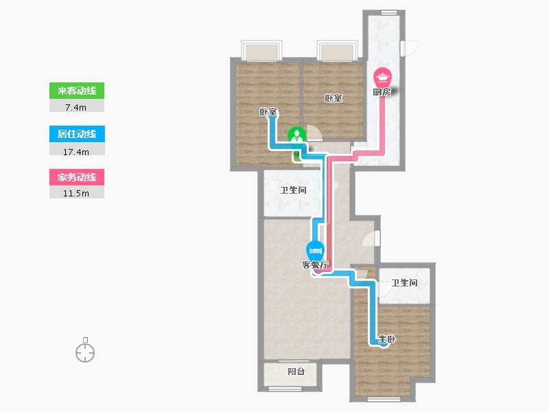 山西省-太原市-新城市花园-114.46-户型库-动静线