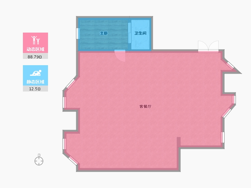 上海-上海市-桂林新苑-94.77-户型库-动静分区