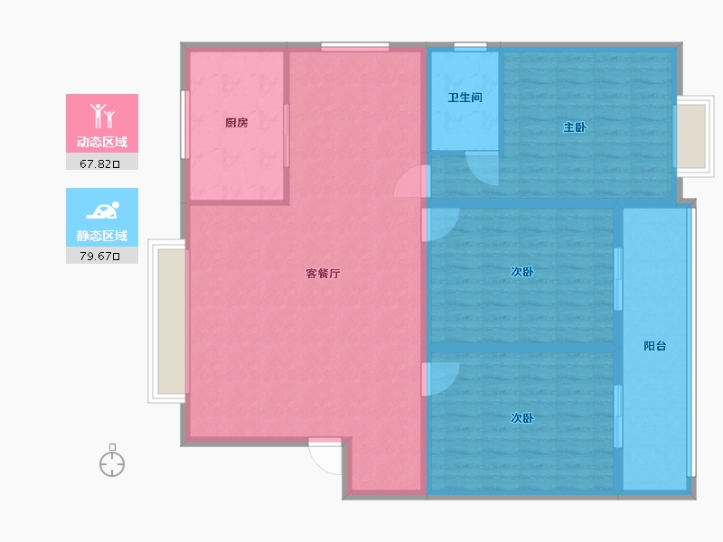 陕西省-西安市-李氏花园-135.00-户型库-动静分区