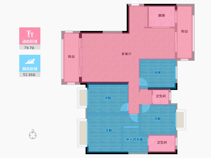 福建省-泉州市-群华雅苑-120.09-户型库-动静分区