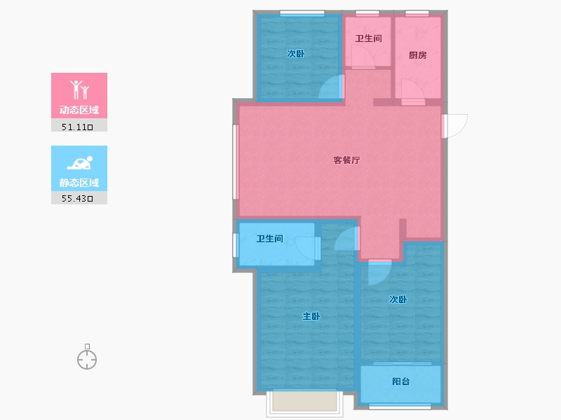 山东省-菏泽市-华夏幸福城-95.20-户型库-动静分区