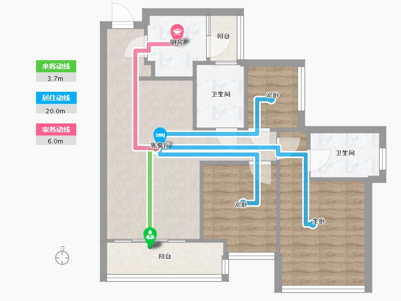 广东省-广州市-佳兆业城市广场-67.08-户型库-动静线