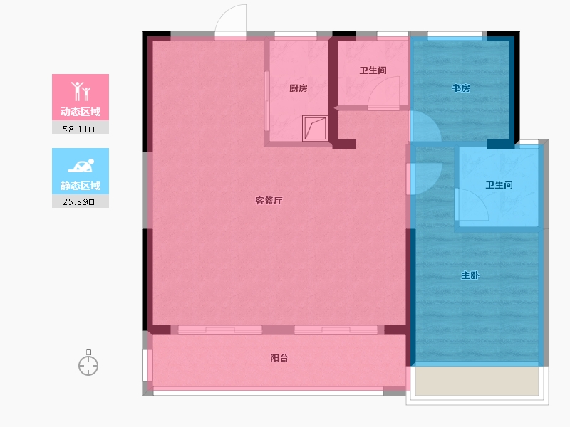 浙江省-金华市-万固风华园-77.00-户型库-动静分区