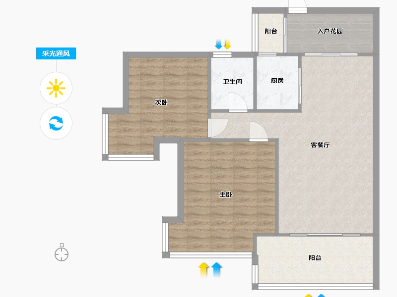 广东省-珠海市-岭秀城-80.00-户型库-采光通风