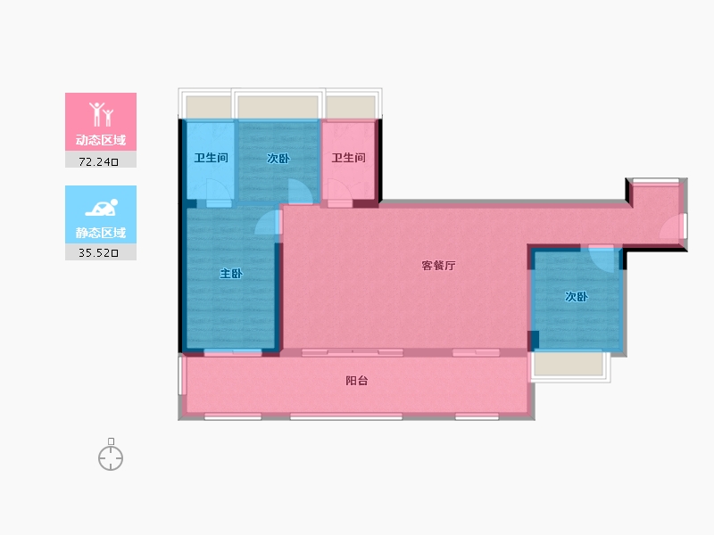 贵州省-贵阳市-龙湖舜山府-96.34-户型库-动静分区