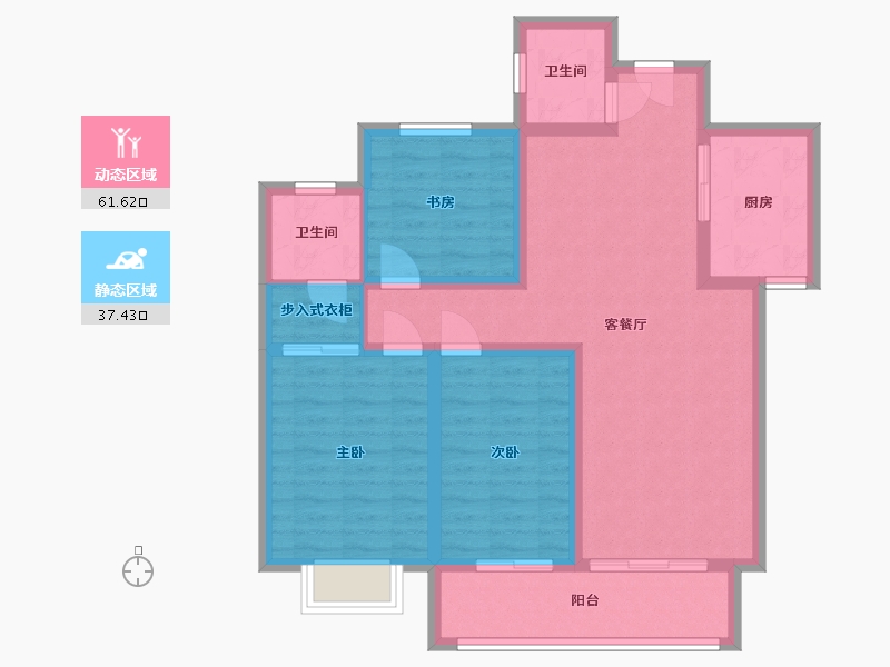 河北省-邯郸市-建安锦城-96.80-户型库-动静分区