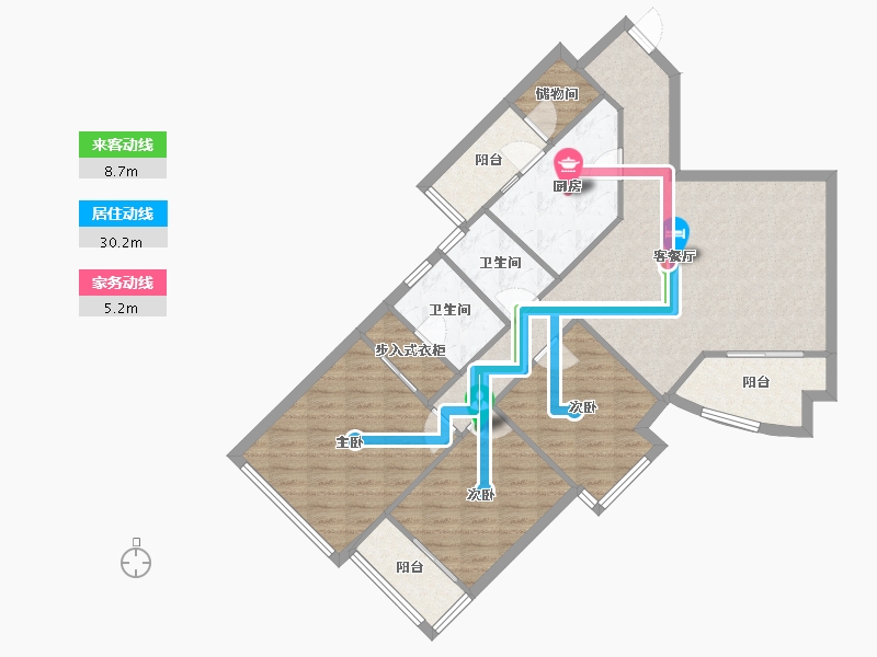 四川省-成都市-英郡-一期-101.91-户型库-动静线