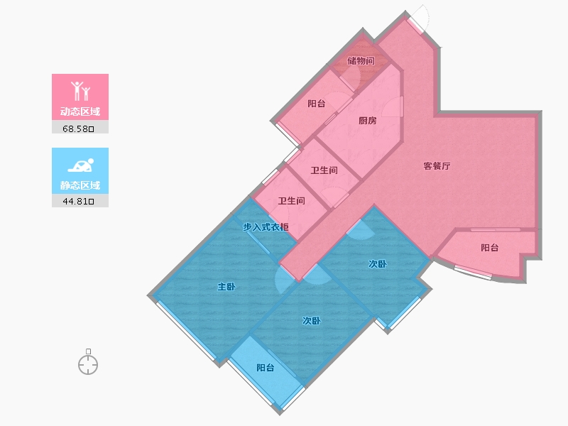 四川省-成都市-英郡-一期-101.91-户型库-动静分区