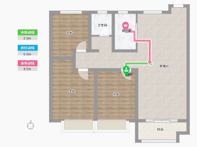 山东省-枣庄市-金玉嘉园-96.00-户型库-动静线