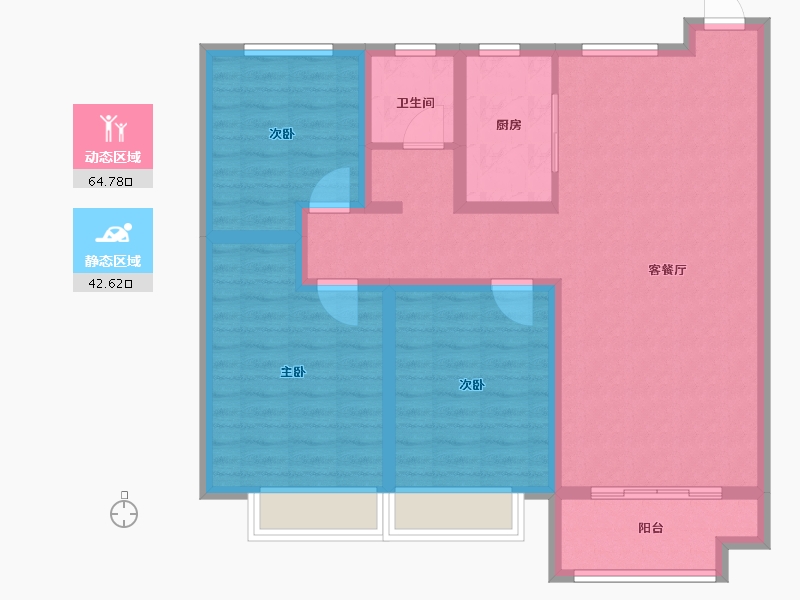 山东省-枣庄市-金玉嘉园-96.00-户型库-动静分区