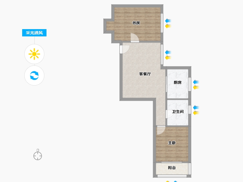 上海-上海市-和诚公寓-70.00-户型库-采光通风