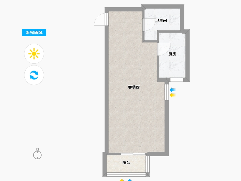 北京-北京市-怡然世家-36.00-户型库-采光通风