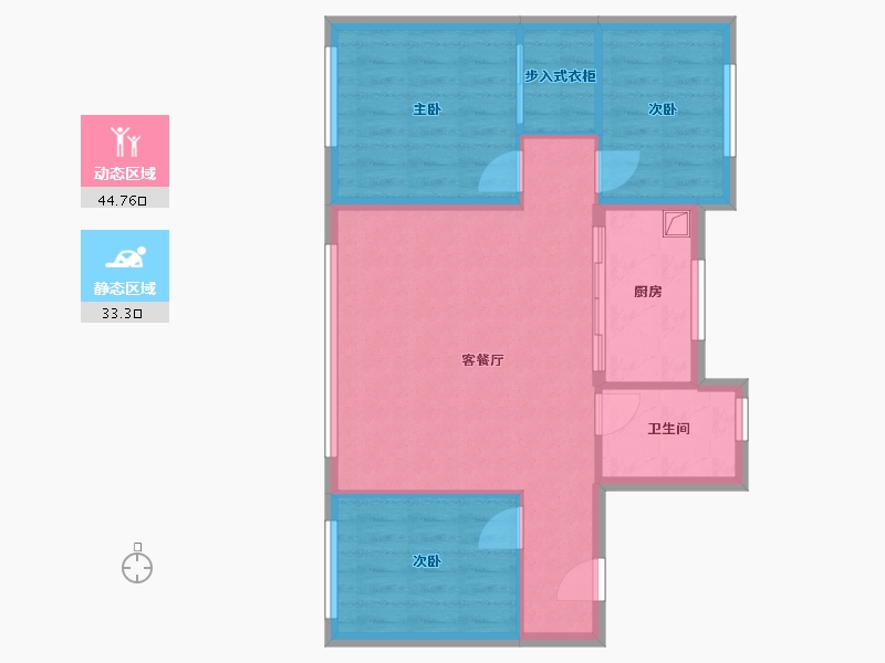 辽宁省-大连市-金地中央公园-70.40-户型库-动静分区