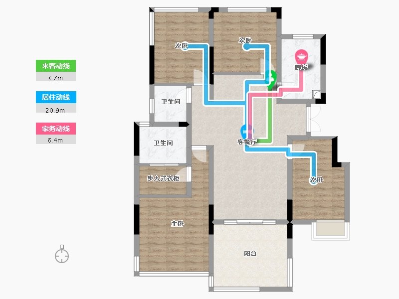 四川省-泸州市-玖玺府-105.00-户型库-动静线