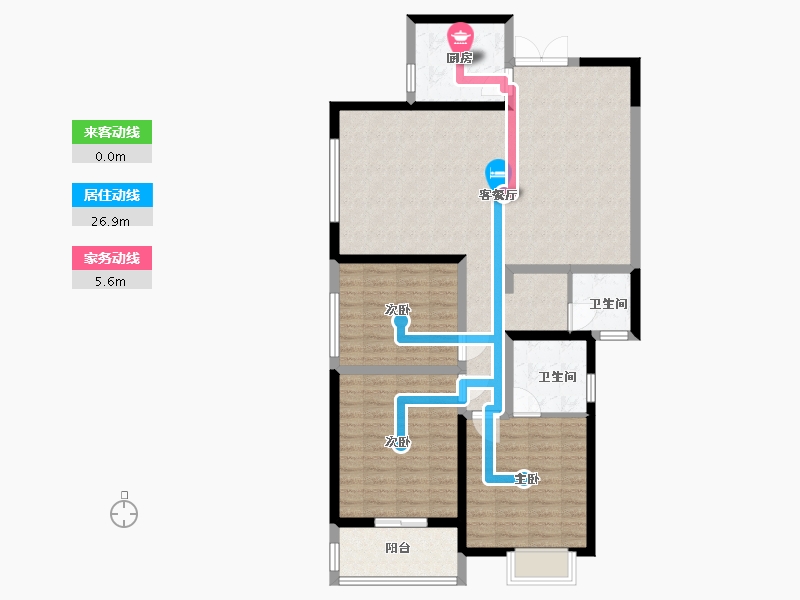 河南省-郑州市-中原区航海西路街道后河卢村安置房-109.49-户型库-动静线