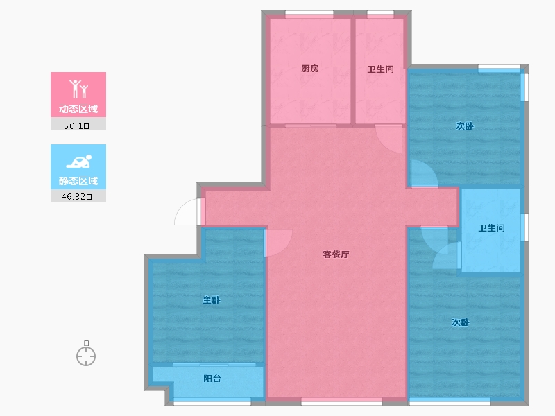 山东省-潍坊市-南湖1号-113.00-户型库-动静分区