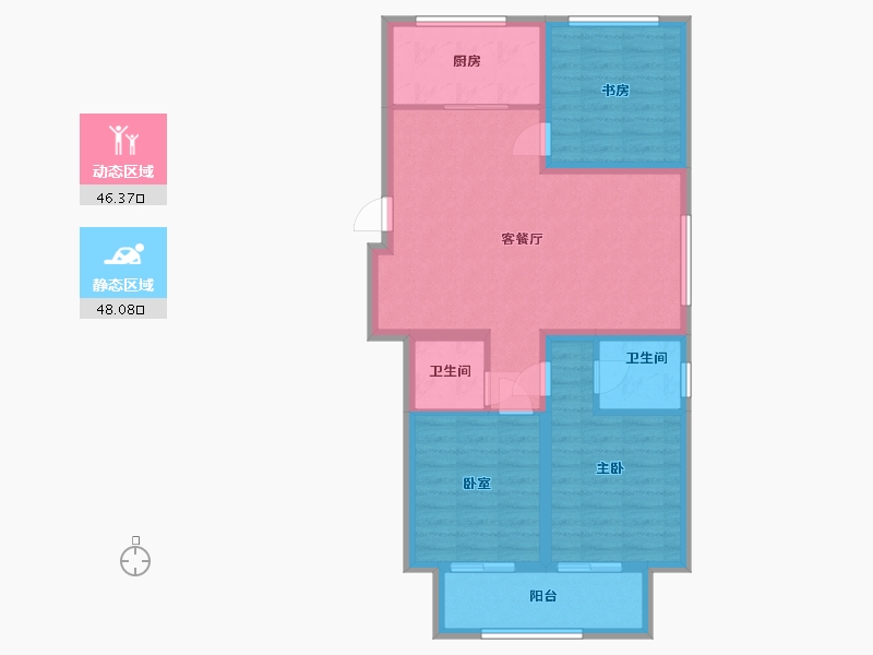 河北省-邢台市-清河-100.00-户型库-动静分区